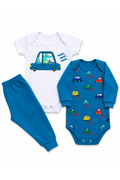 Kit Body Infantil 3 Peças Suedine Carros