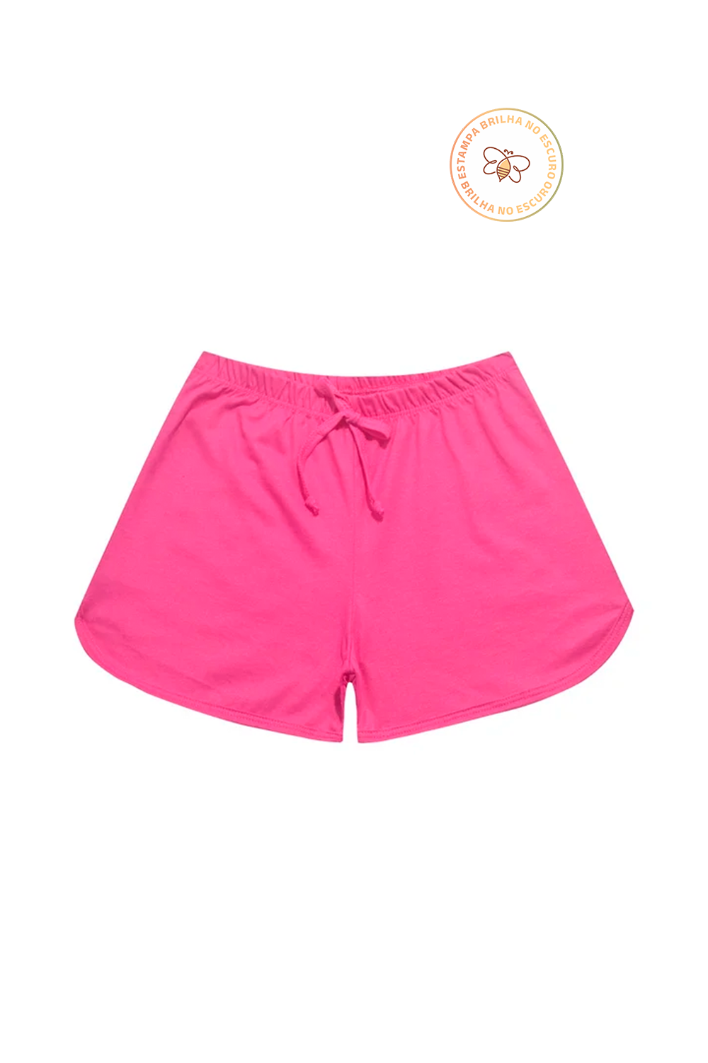 Pijama Infantil Menina Verão em Algodão Dino Rosa Brilha no Escuro