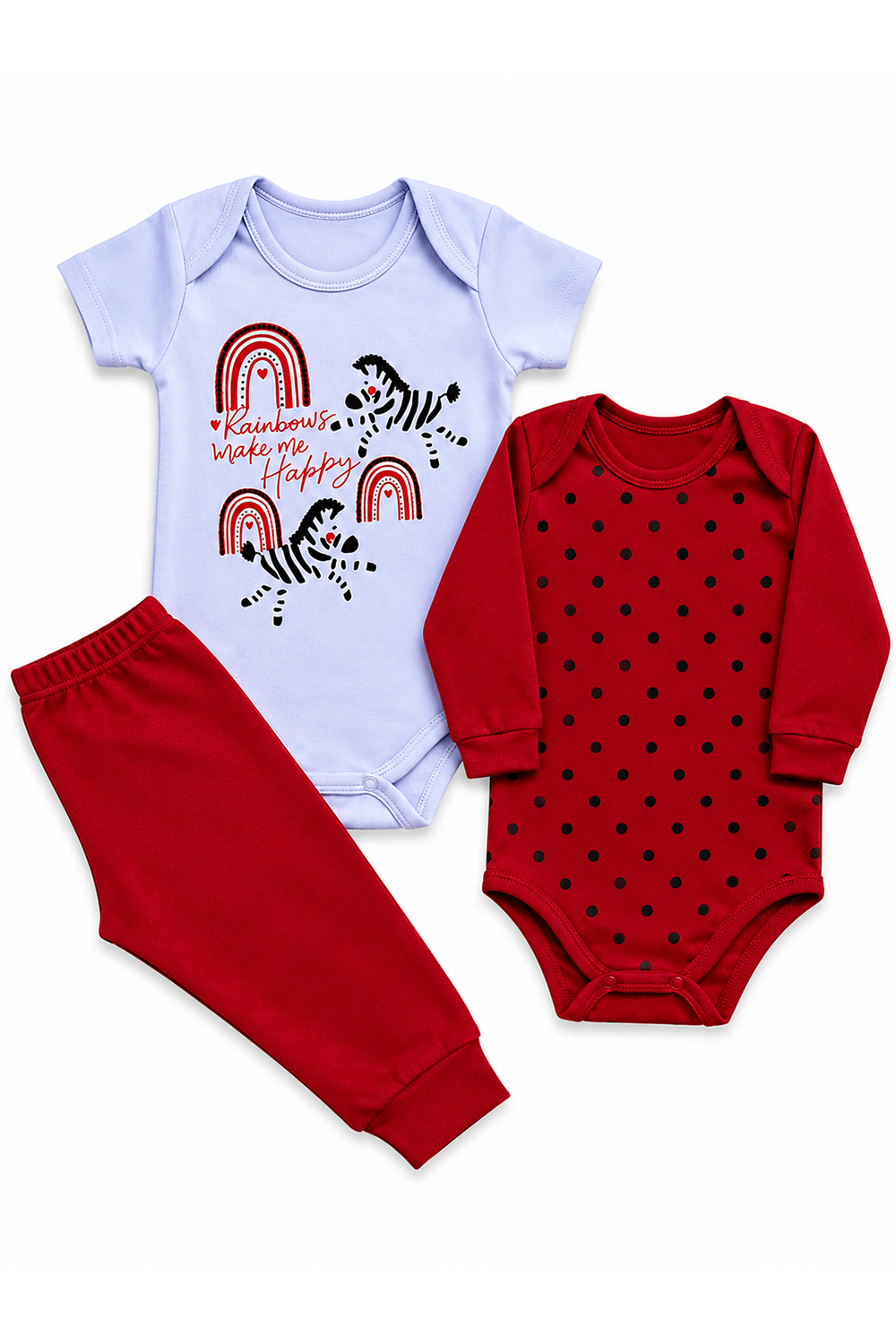 Kit Body Infantil 3 Peças Suedine Zebra
