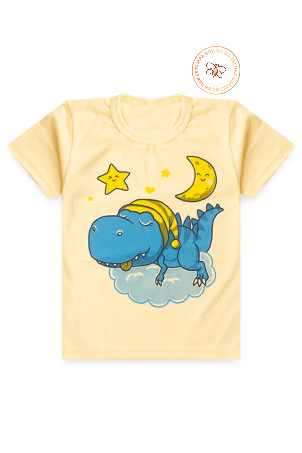Pijama Infantil Menino Verão em Algodão Dino Soneca Brilha no Escuro