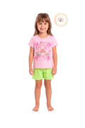 Pijama Infantil Menina Verão em Algodão Space Adventure Brilha no Escuro