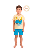 Pijama Infantil Menino Verão em Algodão Dino Soneca Brilha no Escuro