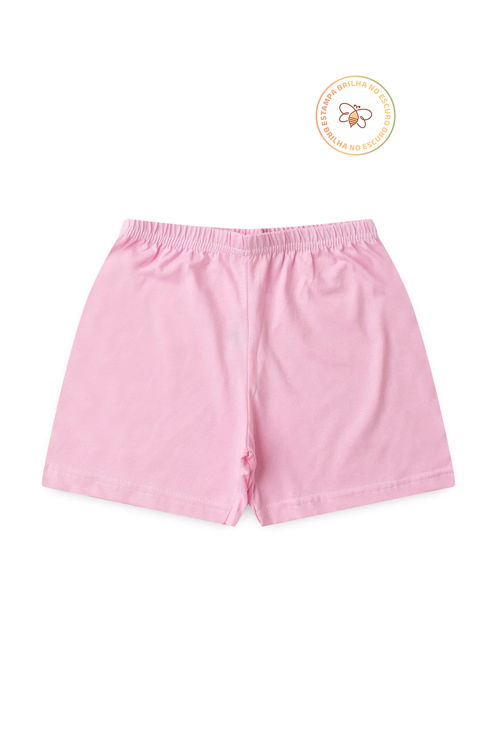Pijama Infantil Menina Verão em Algodão Girafa Soneca Brilha no Escuro