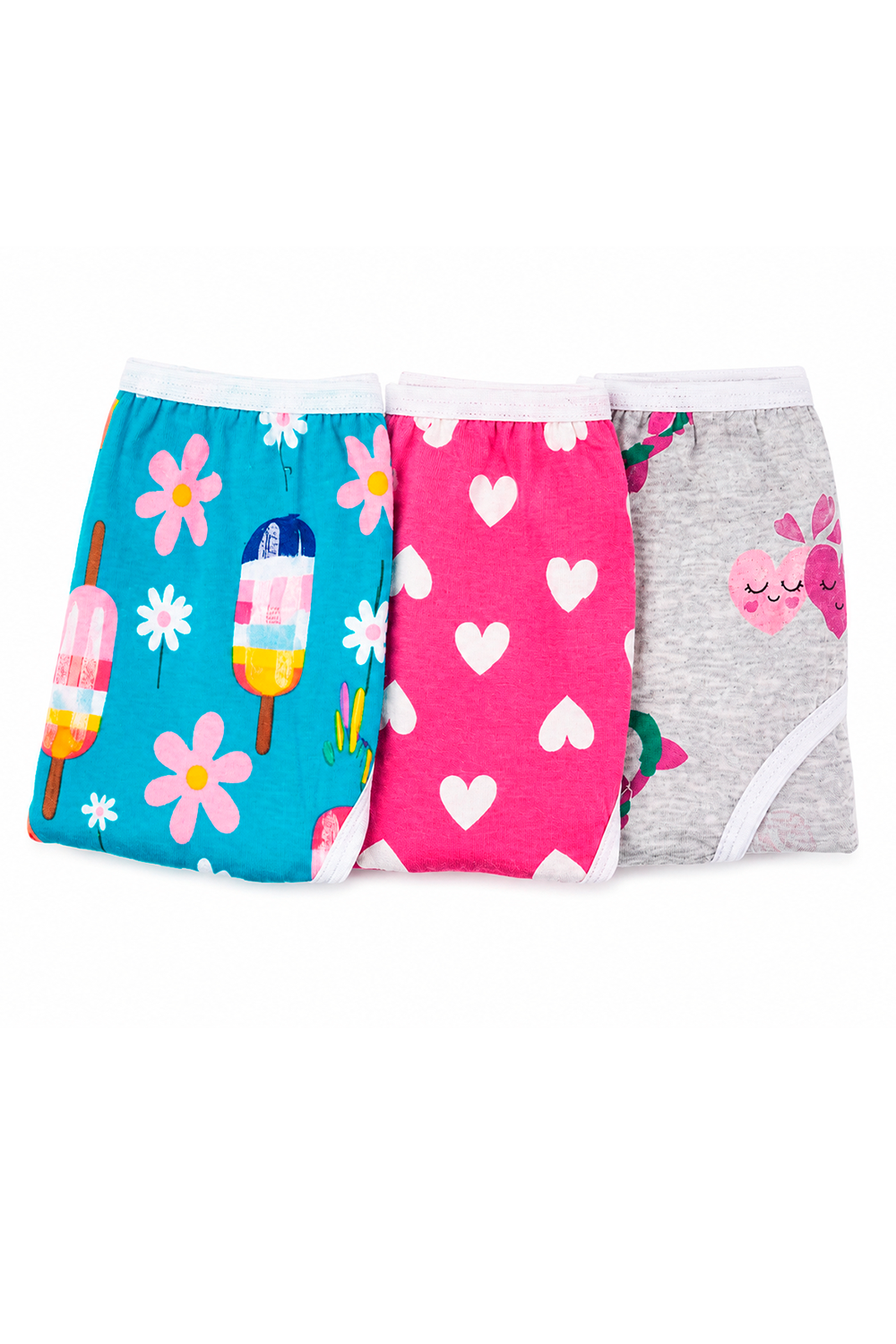 Kit 3 Calcinhas Infantil ManuBee Premium 100% Algodão Estampas Sortidas