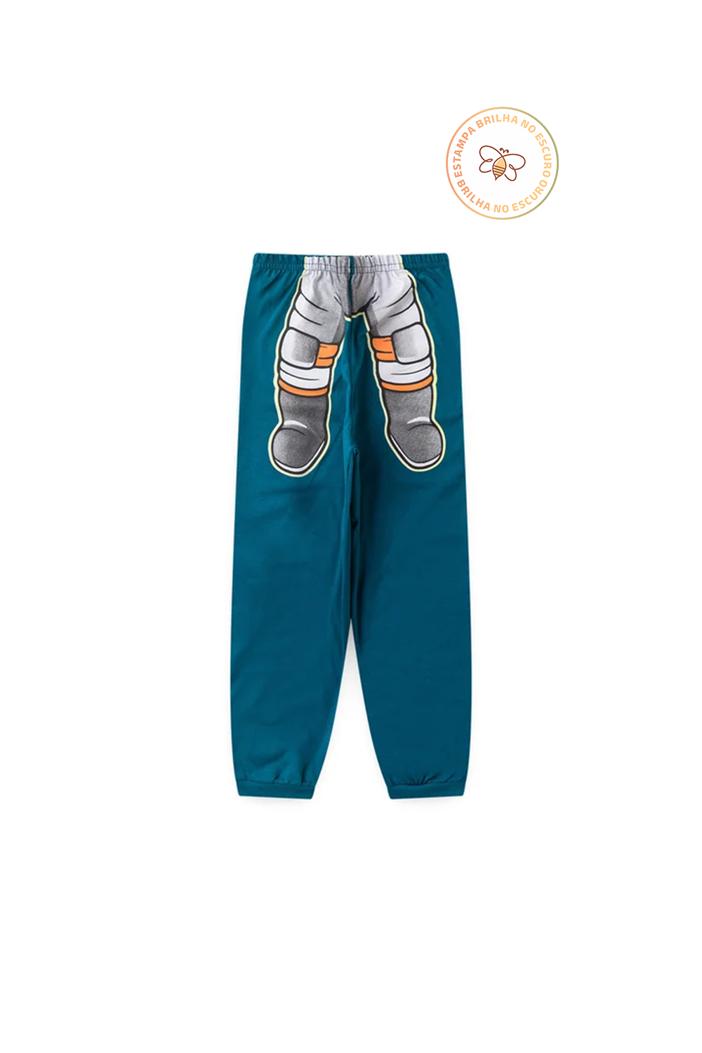 Pijama Infantil Menino Longo em Algodão Astronauta Brilha no Escuro
