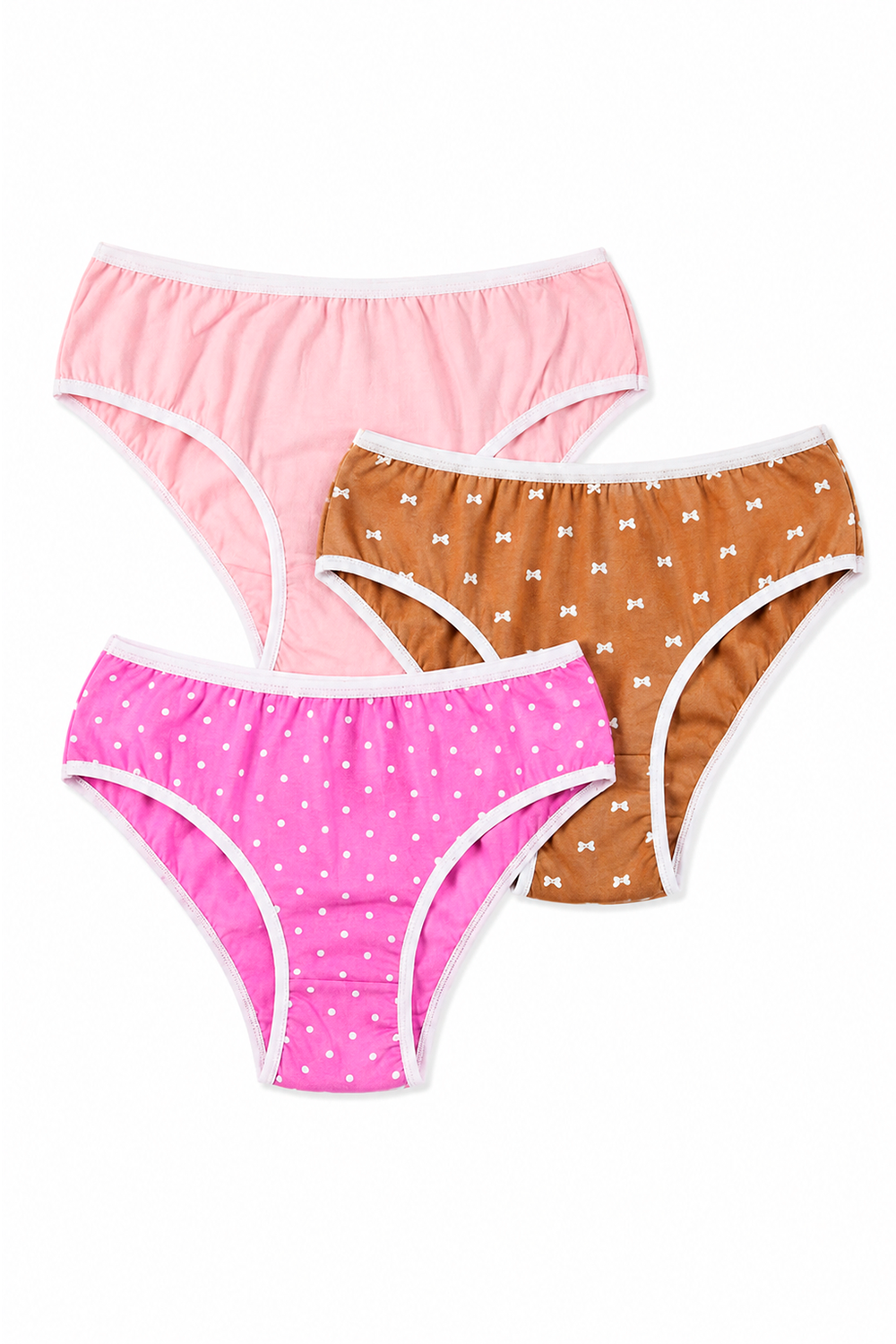 Kit 3 Calcinhas Infantil ManuBee Premium 100% Algodão Estampas Sortidas
