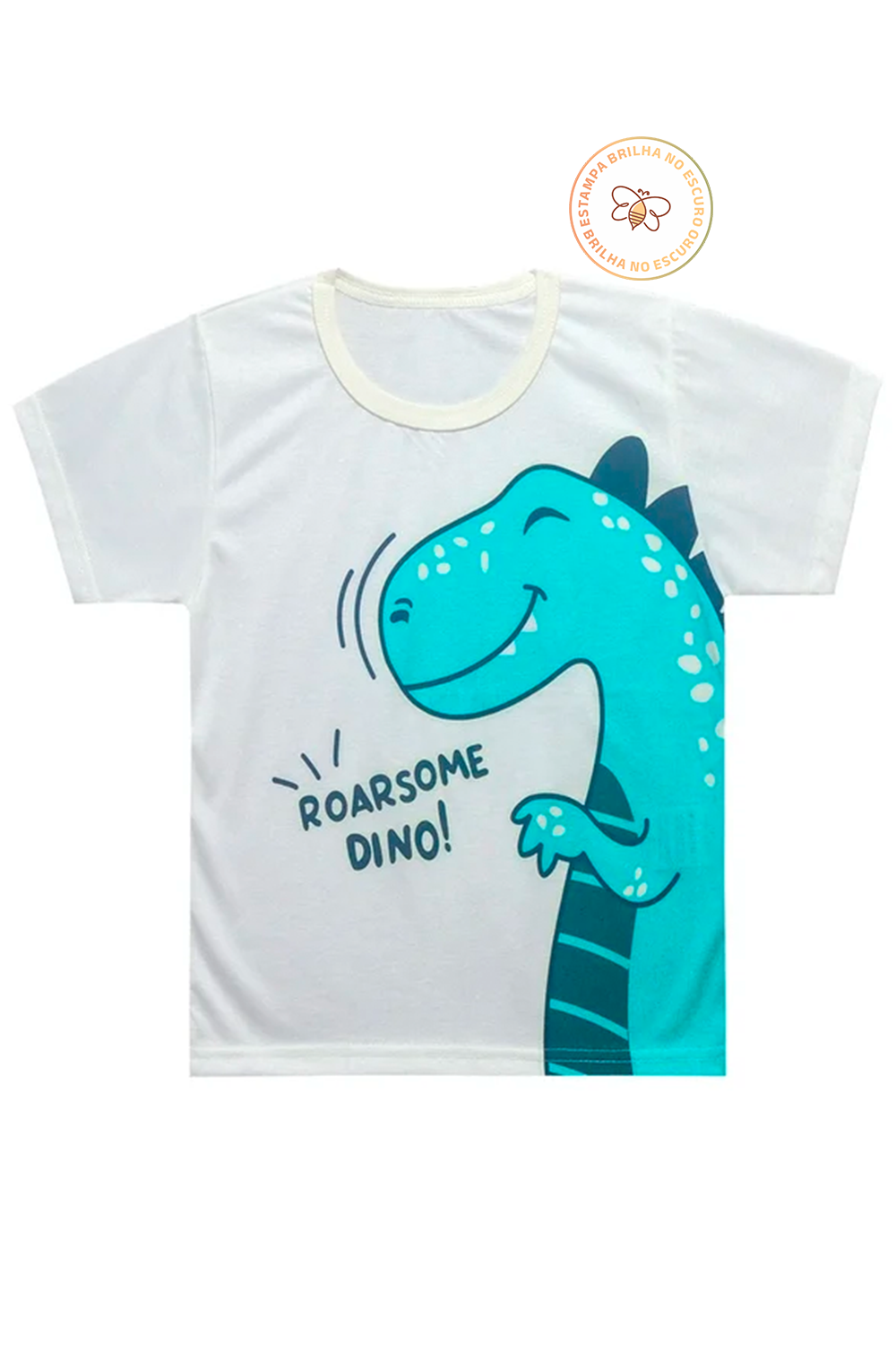 Pijama Infantil Menino Verão em Algodão Dino Brilha no Escuro