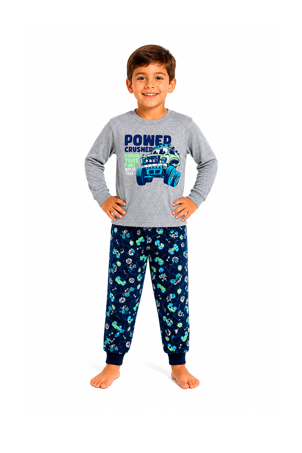 Pijama Infantil Menino Longo 100% Algodão Carros