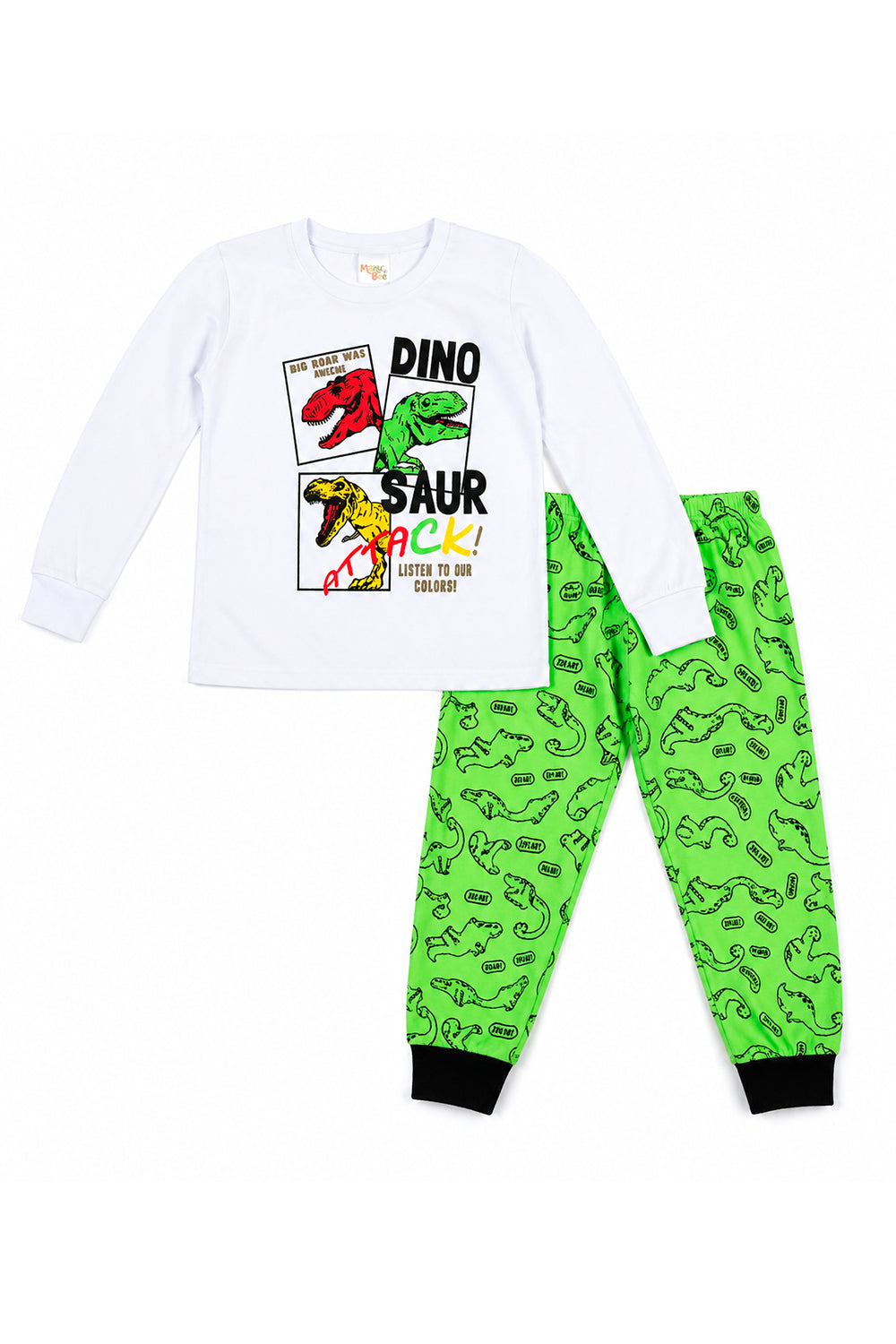 Pijama Infantil Menino Longo 100% Algodão Dinossauro