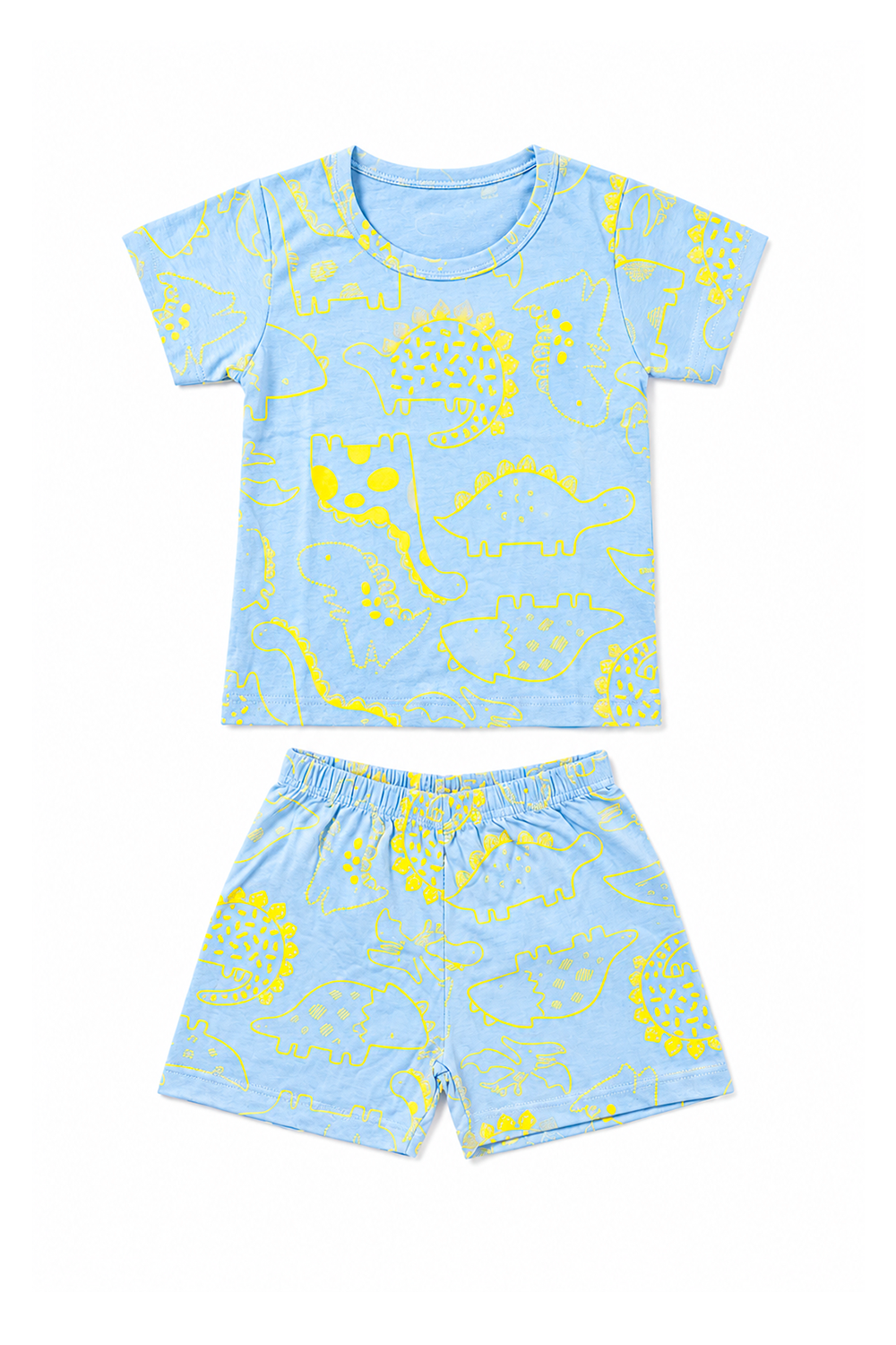Pijama Infantil Menino Curto 100% Algodão Dinossauro