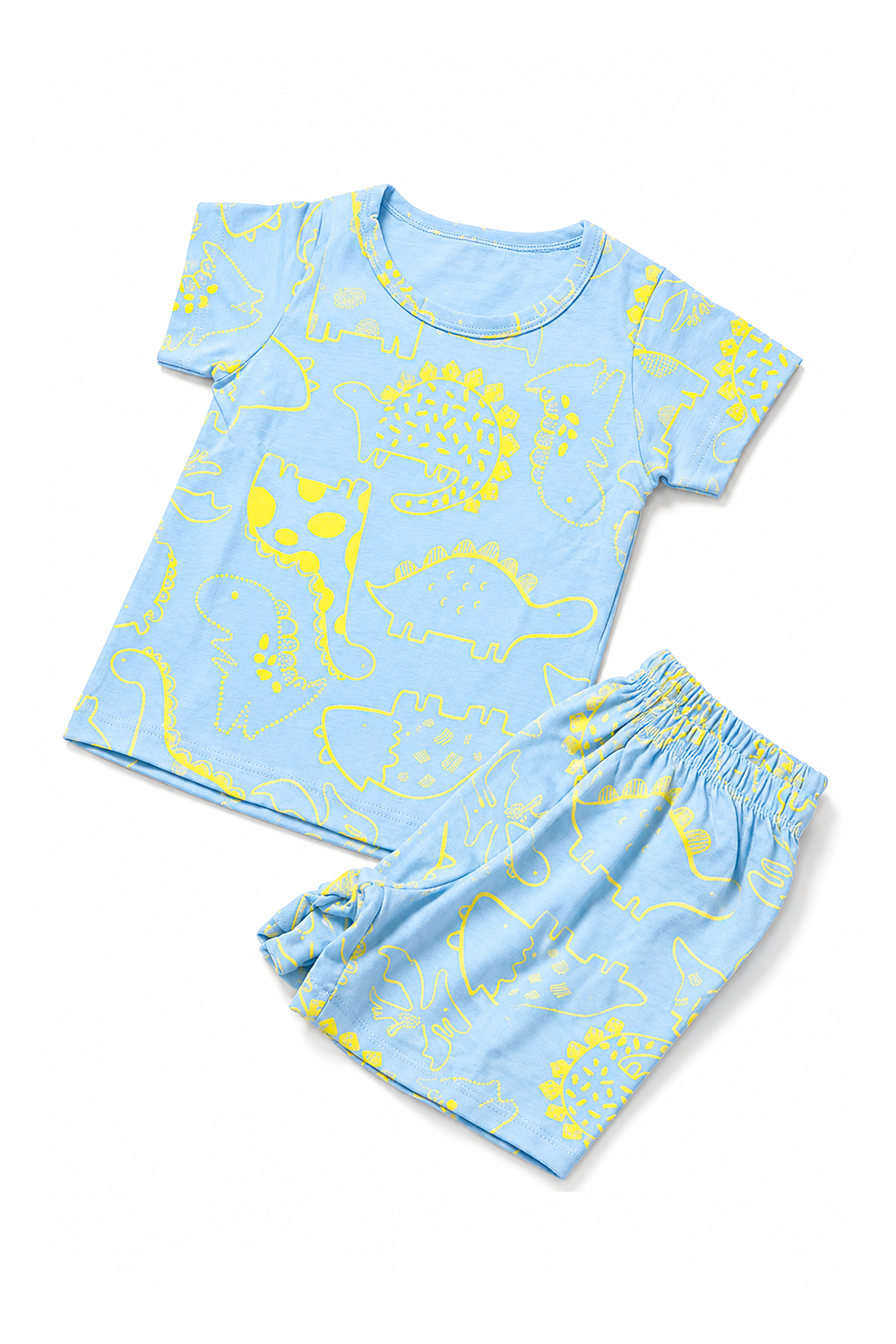 Pijama Infantil Menino Curto 100% Algodão Dinossauro