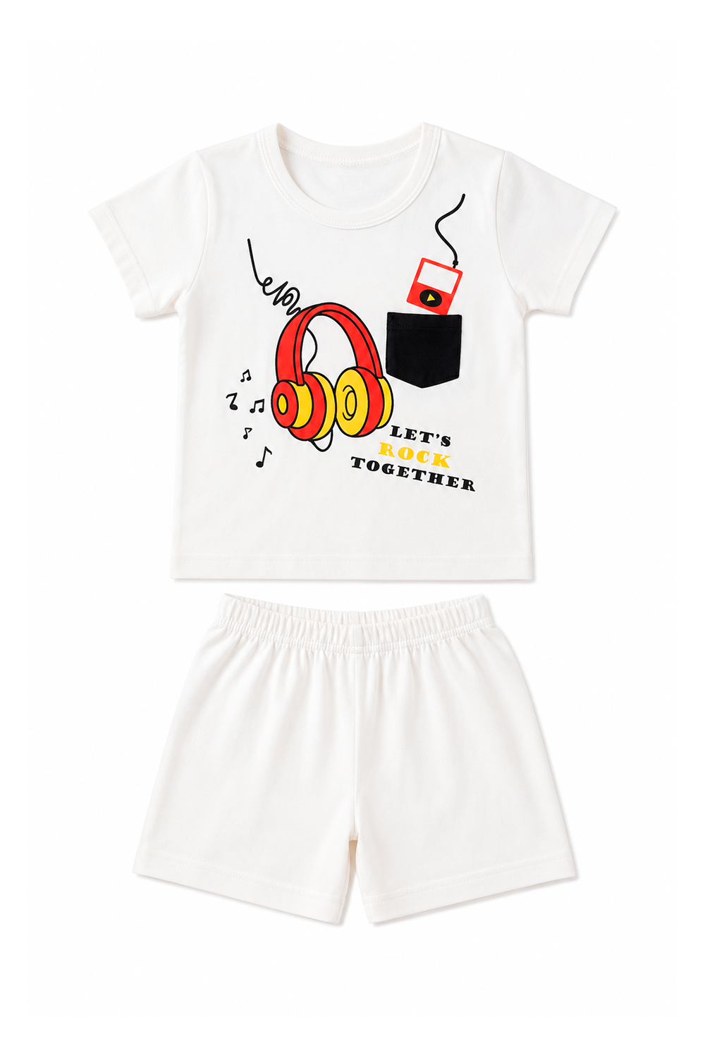 Pijama Infantil Menino Curto 100% Algodão Fone