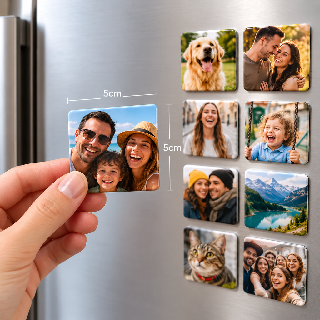 Ímãs De Geladeira Personalizados Com Foto 5x5cm