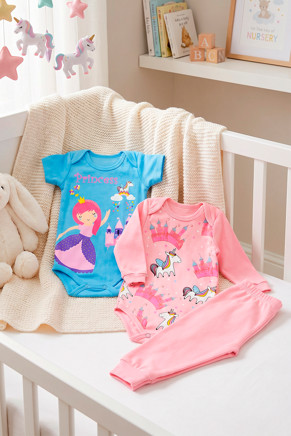 Kit Body Infantil 3 Peças Suedine Princesa