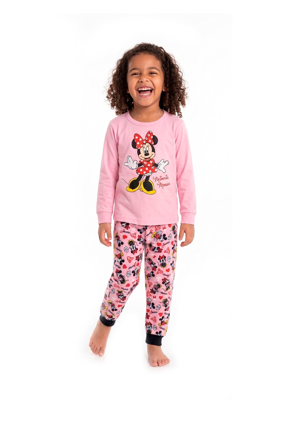 Pijama Infantil Menina Longo 100% Algodão Minnie