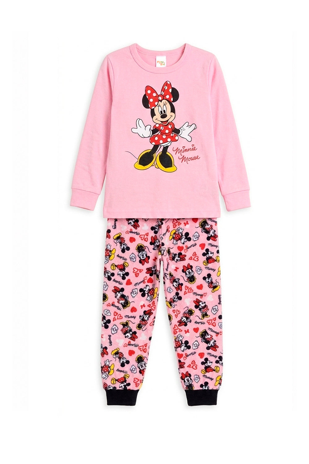 Pijama Infantil Menina Longo 100% Algodão Minnie