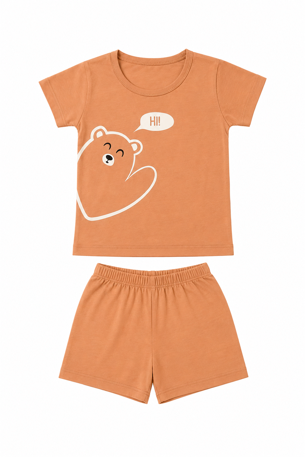 Pijama Infantil Menino Curto 100% Algodão Urso