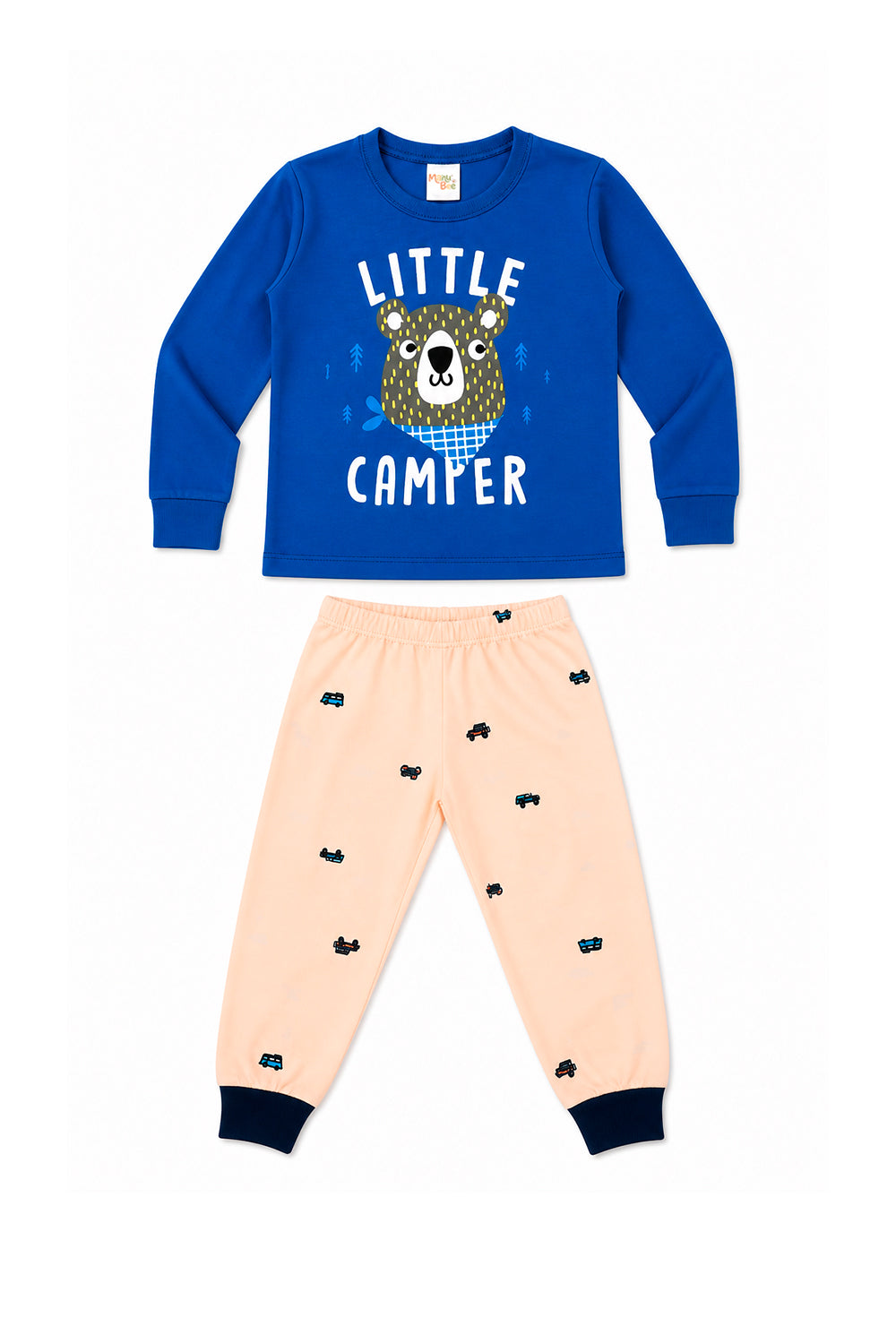 Pijama Infantil Menino Longo 100% Algodão Urso