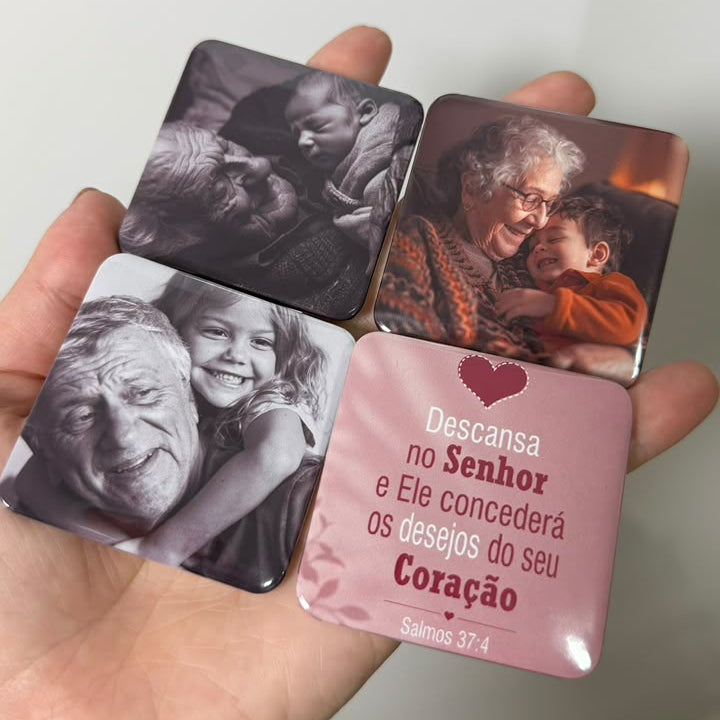 Ímãs De Geladeira Personalizados Com Foto 5x5cm