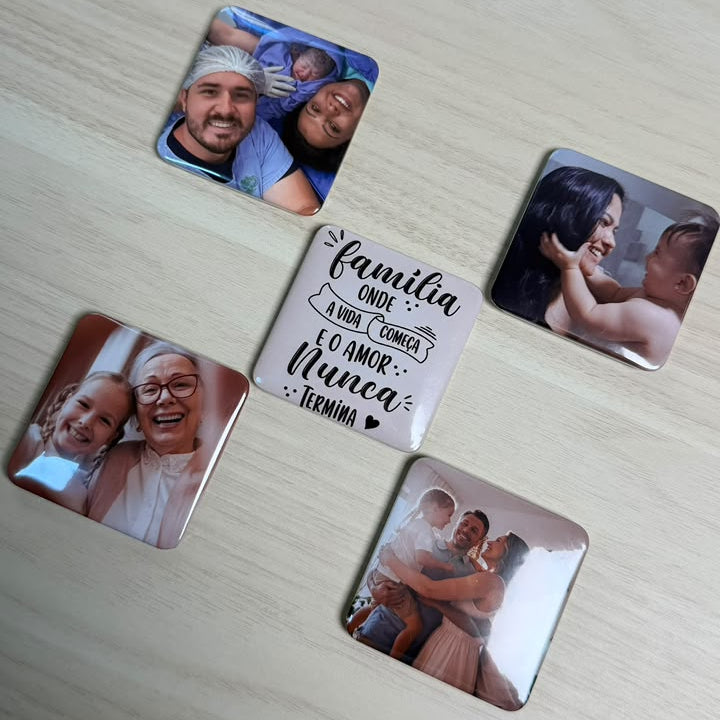 Ímãs De Geladeira Personalizados Com Foto 5x5cm